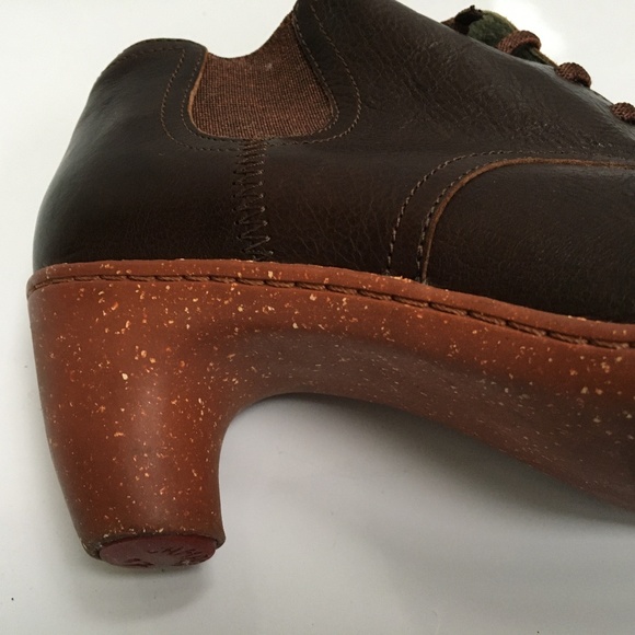 Camper Booties Leather Lace Up Sz 6 1/2 Brown - Picture 5 of 11